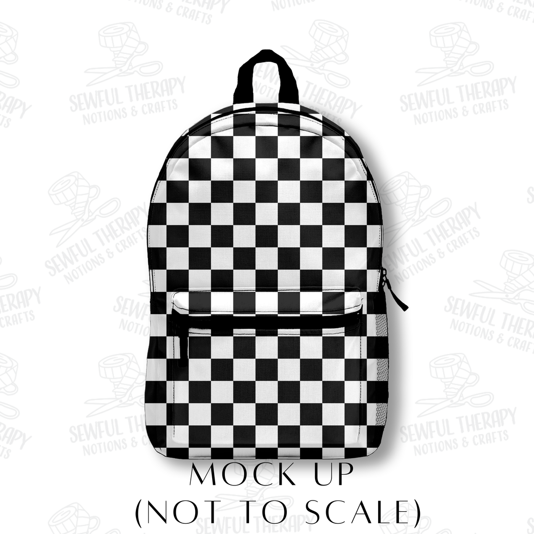 Black and White Checkers Neoflex V2 (2.0mm Thick) Half Yard