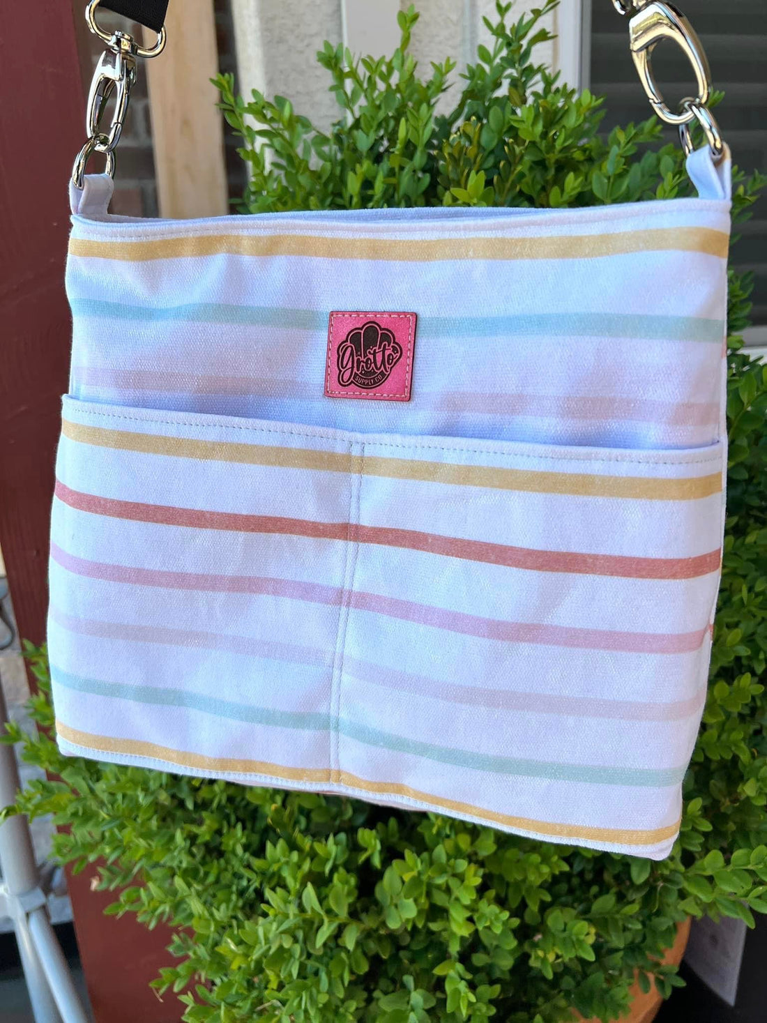12oz Printed Waxed Canvas - Retro Stripes