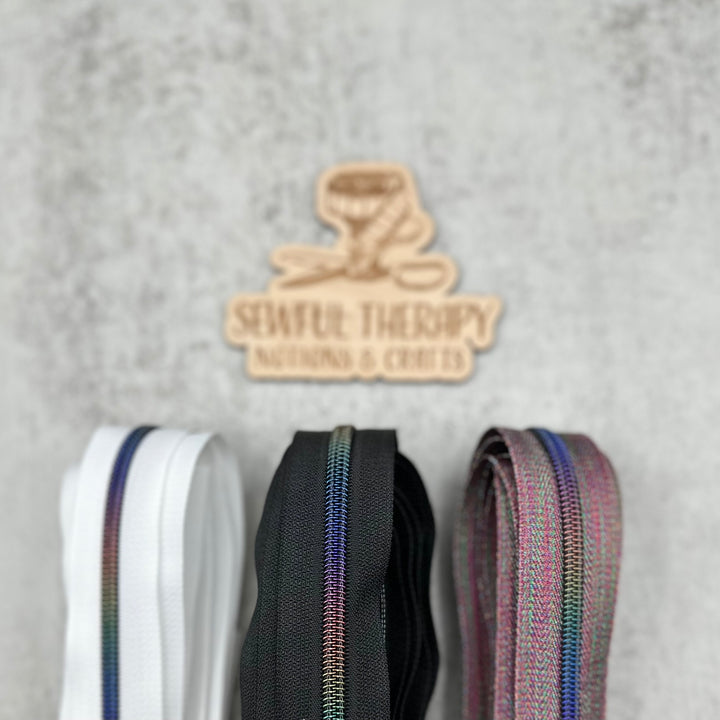 #5 Matte Rainbow Teeth Zipper Tape