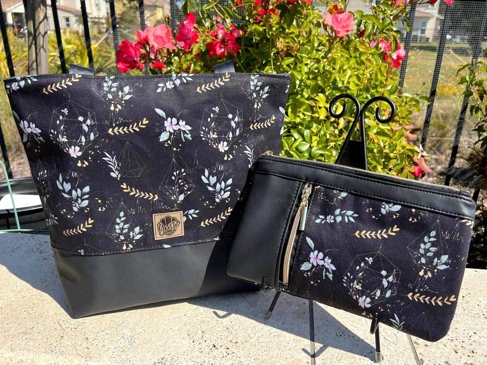12oz Printed Waxed Canvas - Floral Geo Terrarium