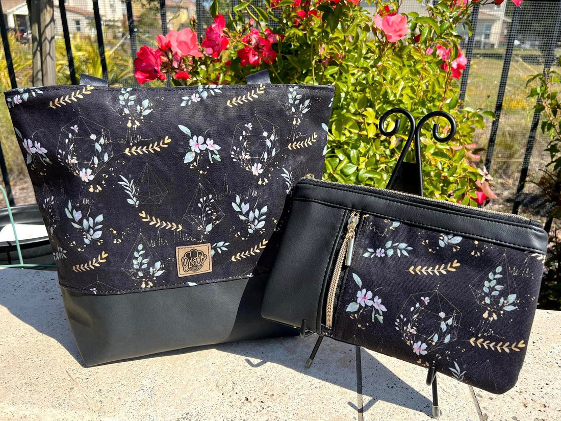12oz Printed Waxed Canvas - Floral Geo Terrarium