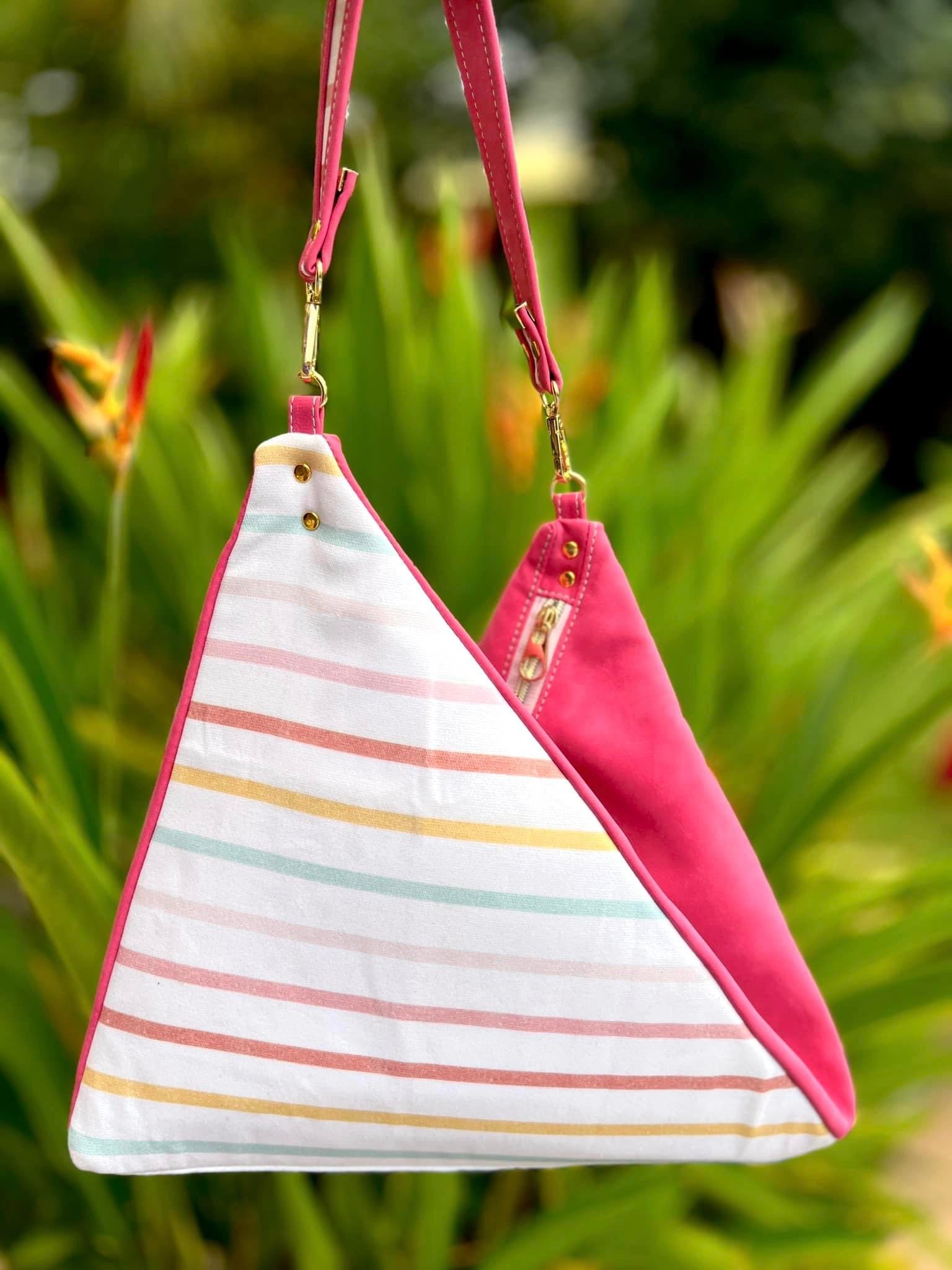 12oz Printed Waxed Canvas - Retro Stripes