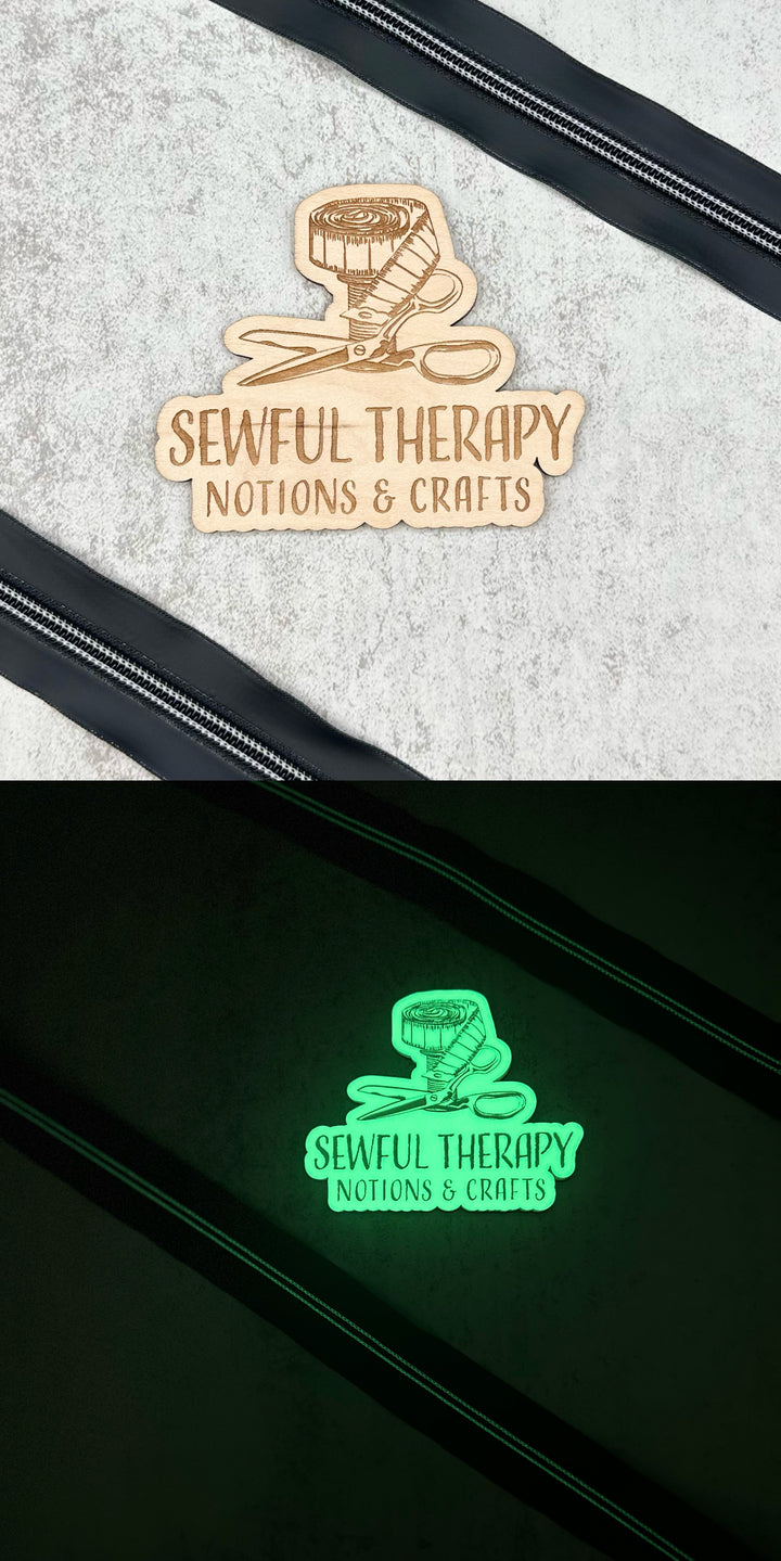 #5 Matte Black Glow in the Dark Zipper Tape