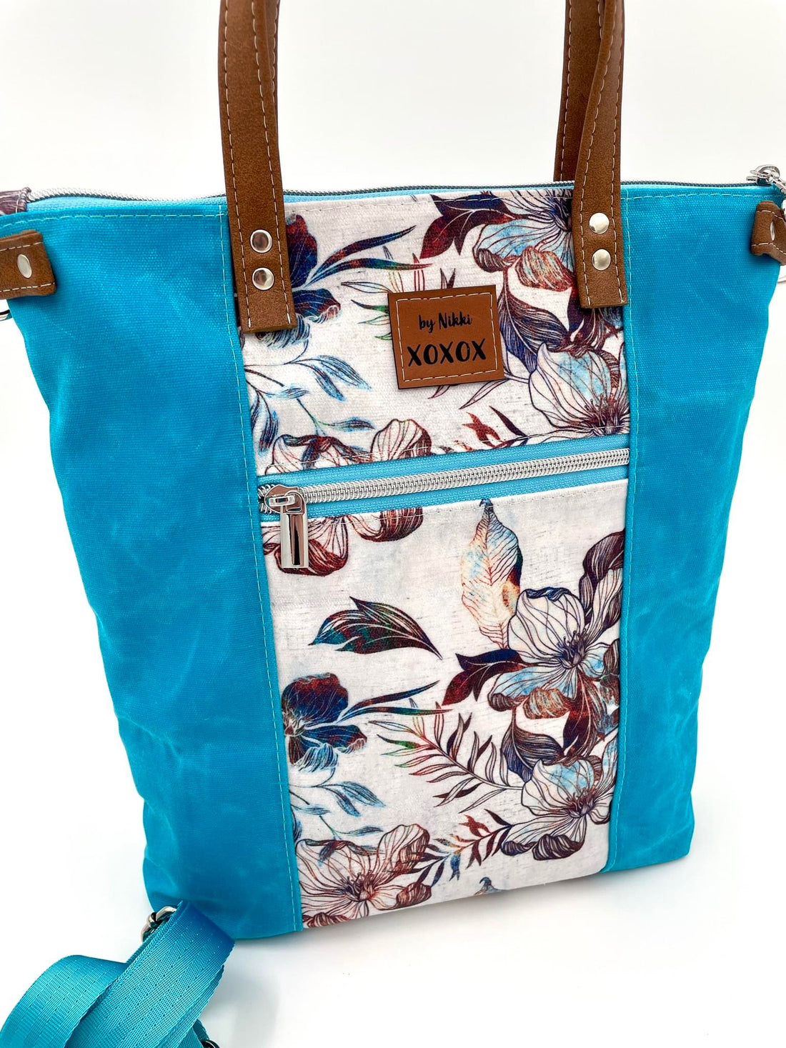 12oz Printed Waxed Canvas - Linen Gray Floral