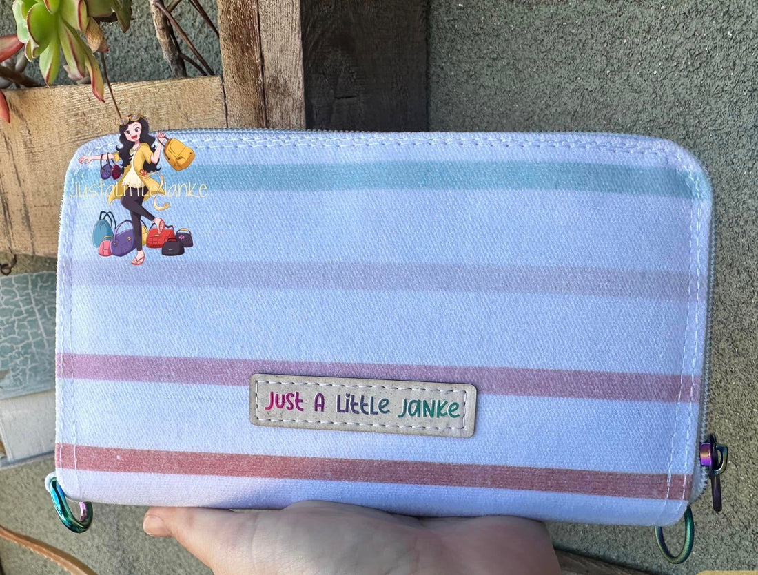 12oz Printed Waxed Canvas - Retro Stripes