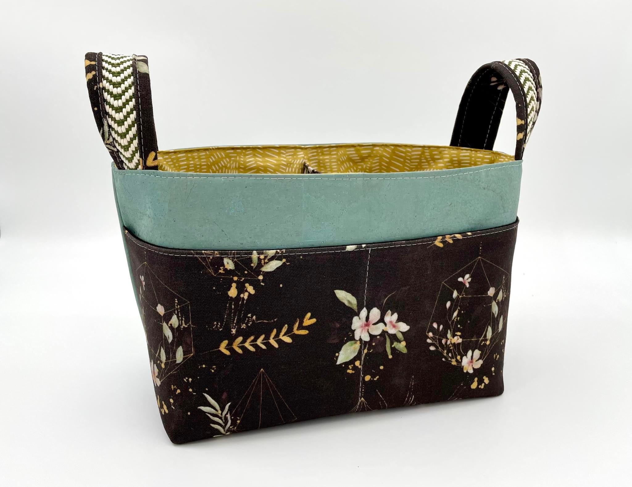 12oz Printed Waxed Canvas - Floral Geo Terrarium
