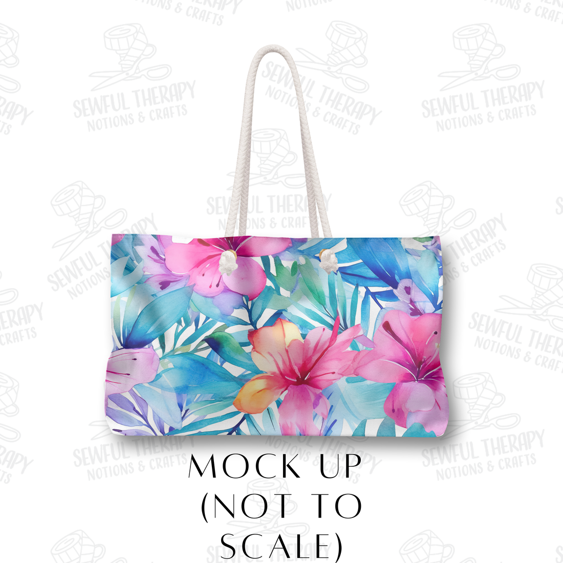 Watercolor Tropical Flowers Neoflex V2 (2.0mm Thick) Half Yard