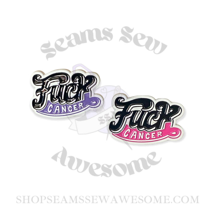 F*ck Cancer Enamel Metal Label Tag SSA