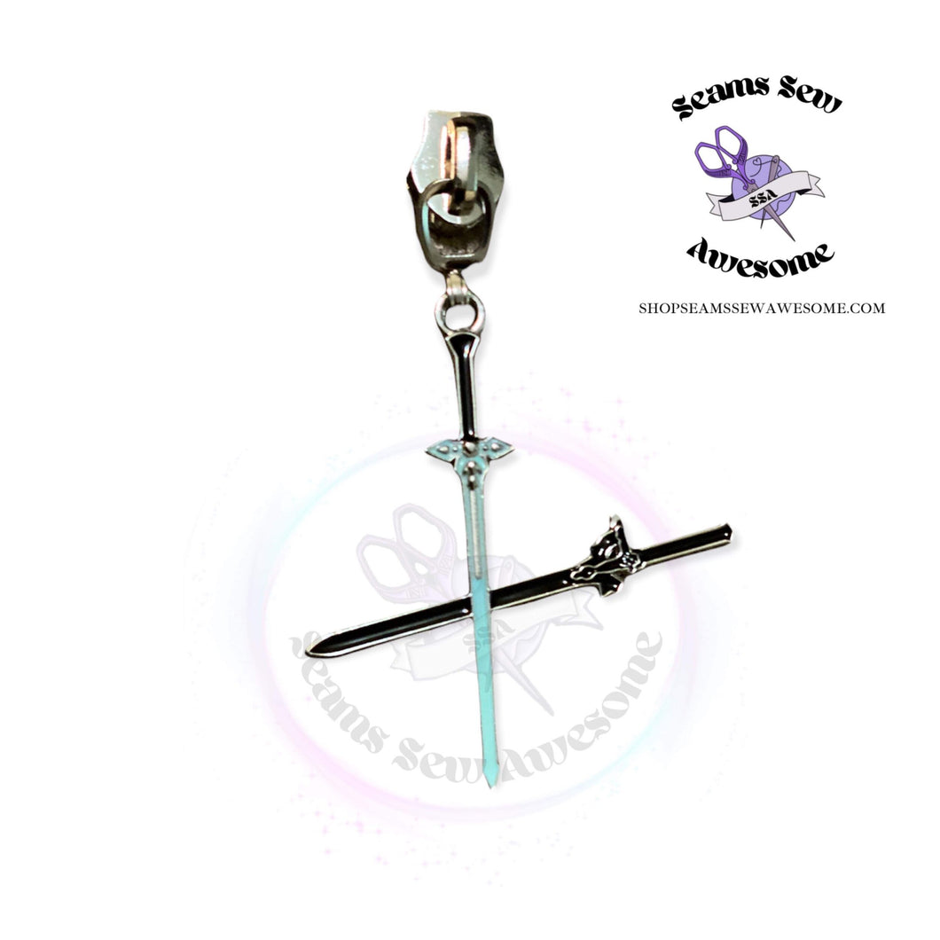#5 Swords Enamel Zipper Pull SSA (Pack of 3)