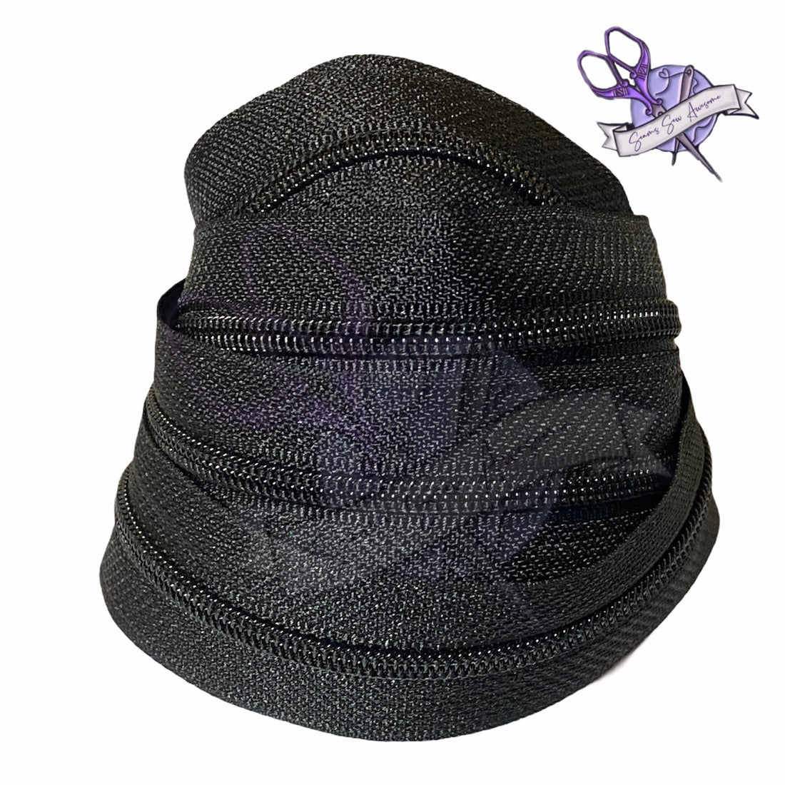 #3 Black on Black Zipper Tape SSA