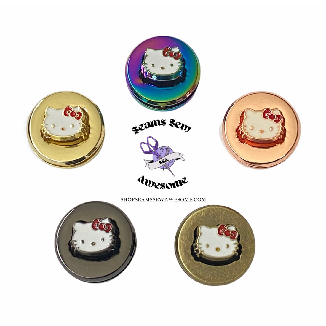 Kitty Bow Enamel Turnlock SSA