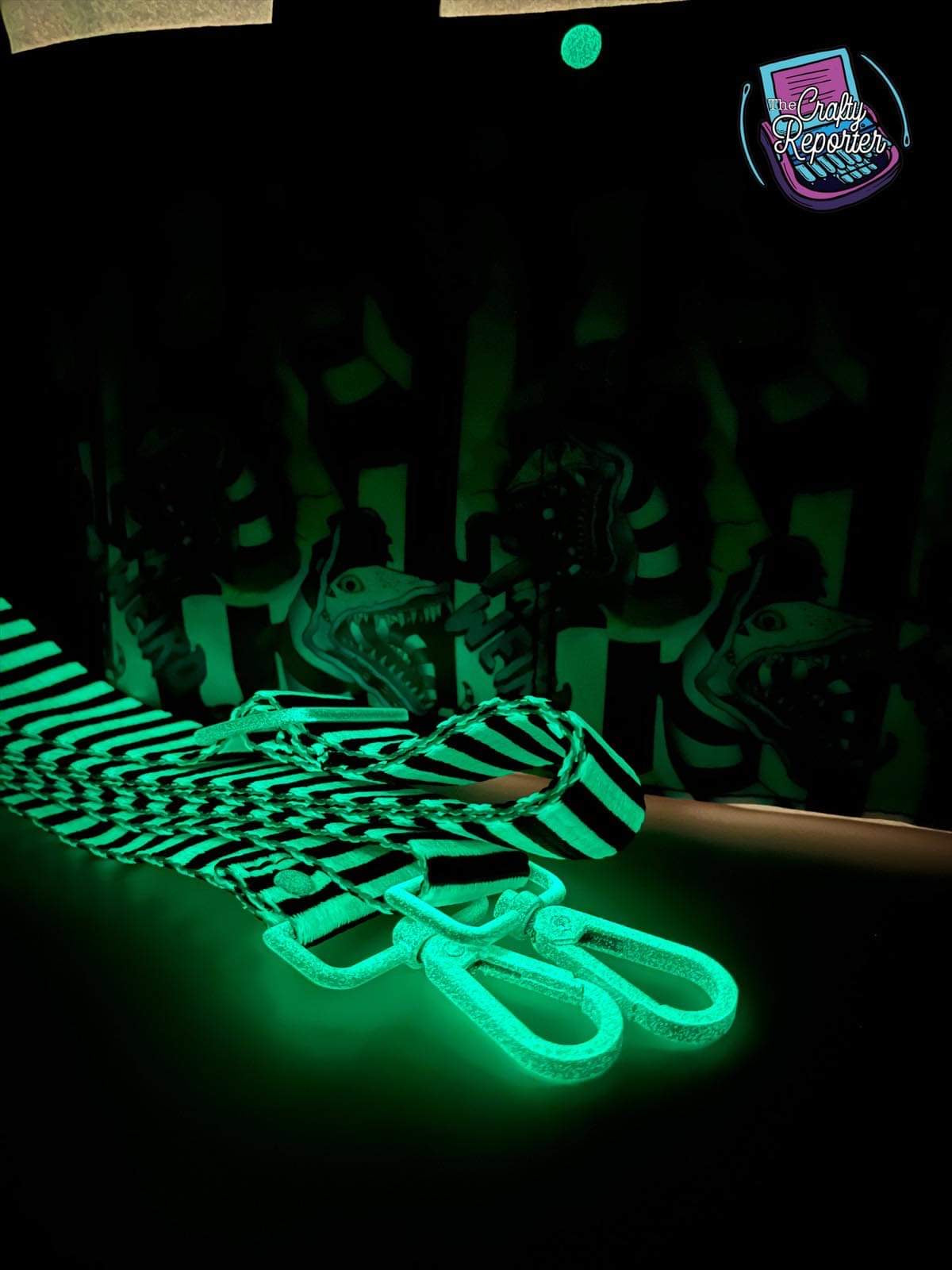 Glow Up: Vertical Black and White Stripes Webbing - 1, 1.5”