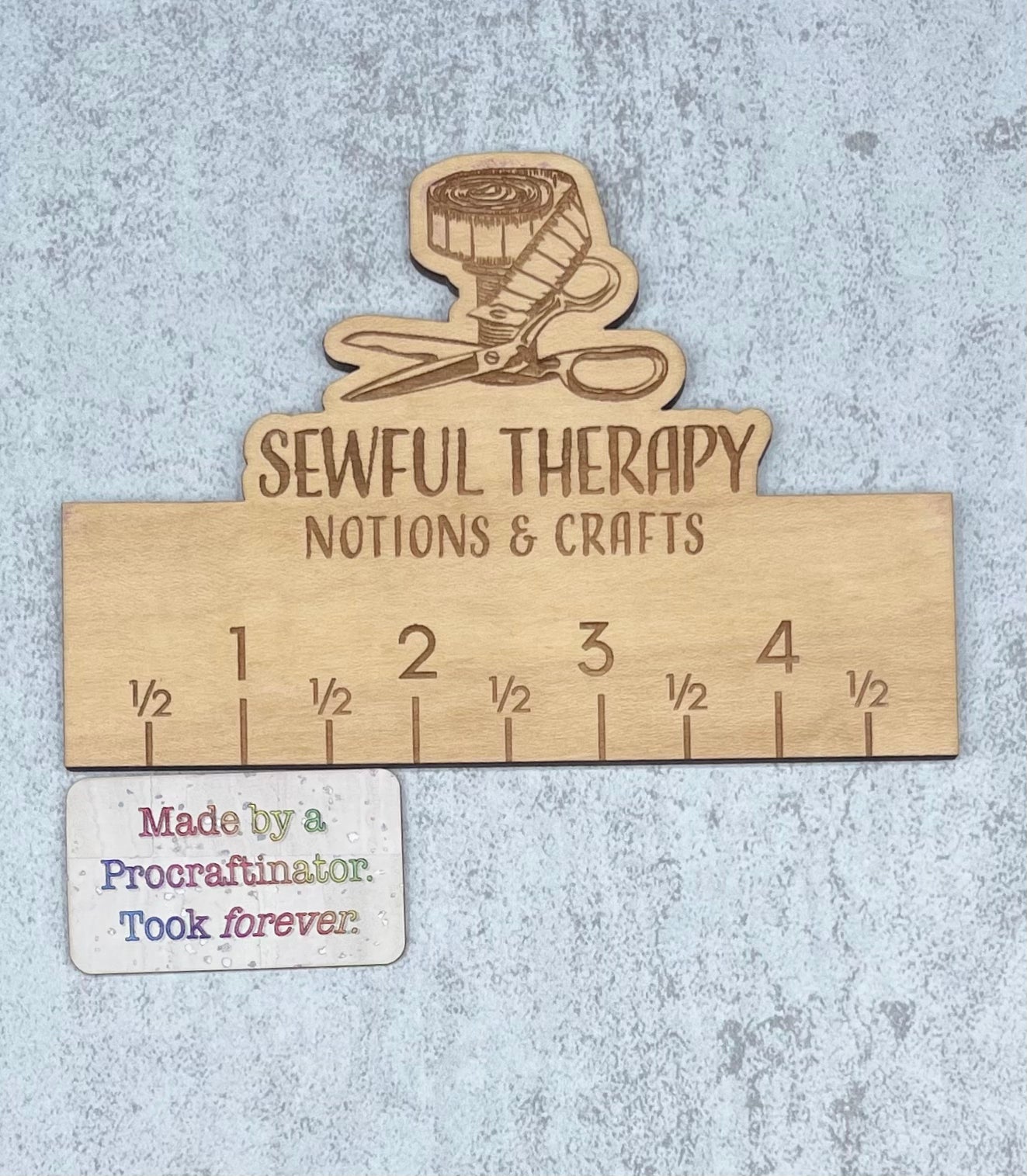 "Made By A Procraftinator" Cork Label Tags