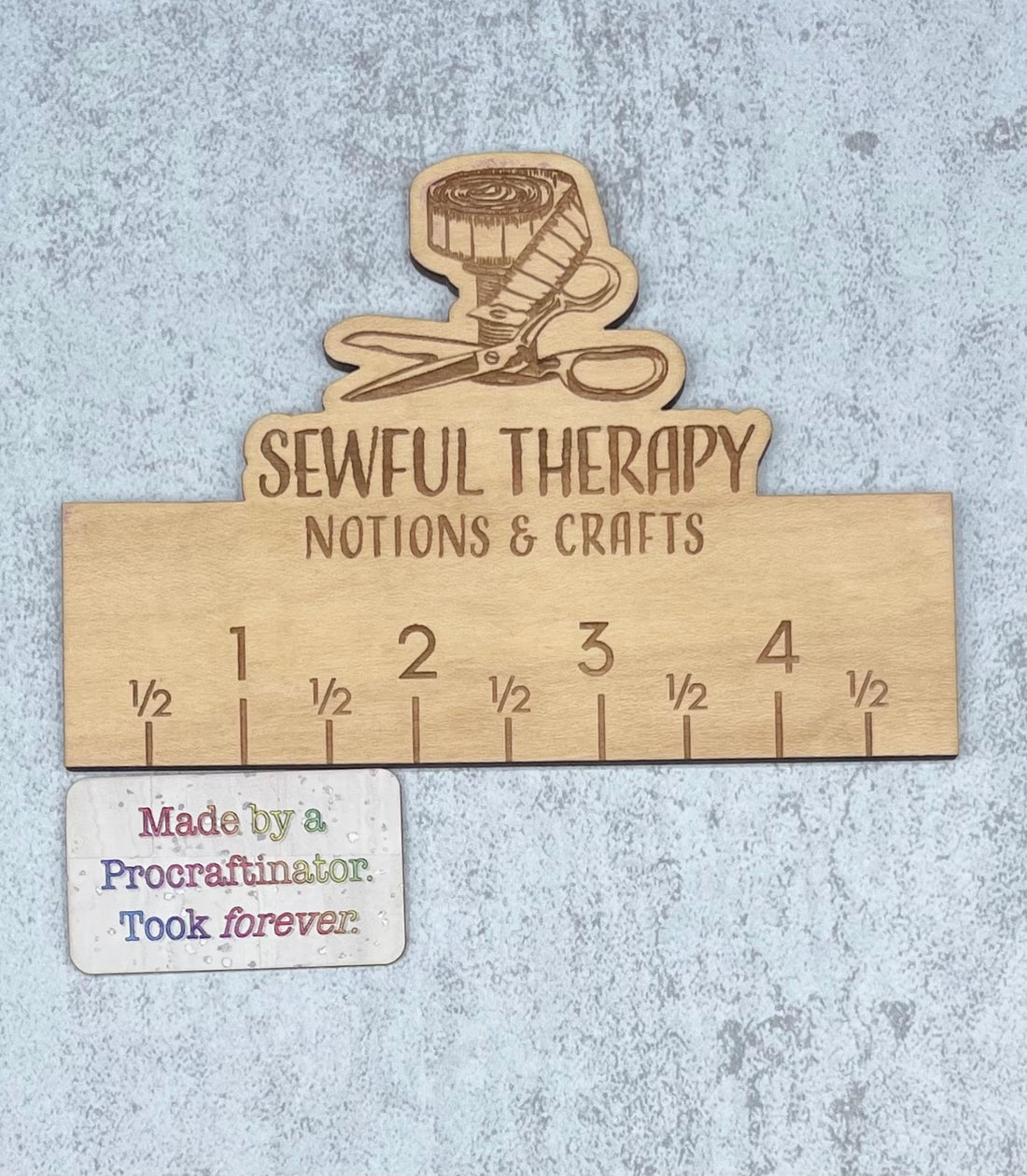 "Made By A Procraftinator" Cork Label Tags