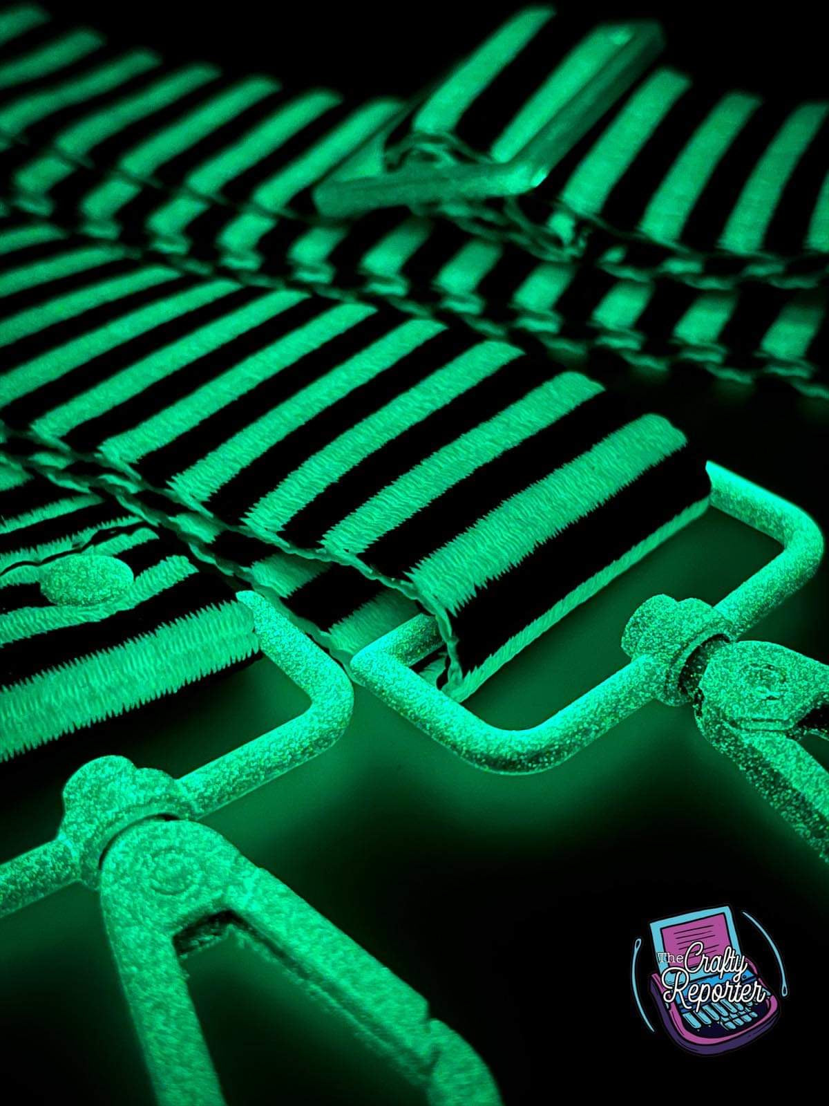 Glow Up: Vertical Black and White Stripes Webbing - 1, 1.5”