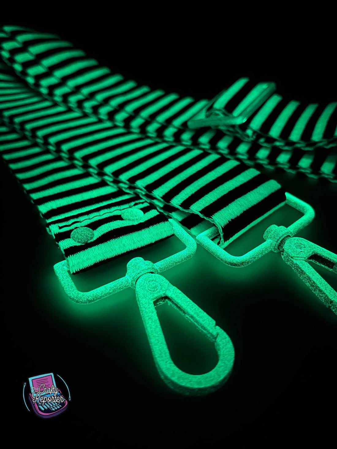 Glow Up: Vertical Black and White Stripes Webbing - 1, 1.5”