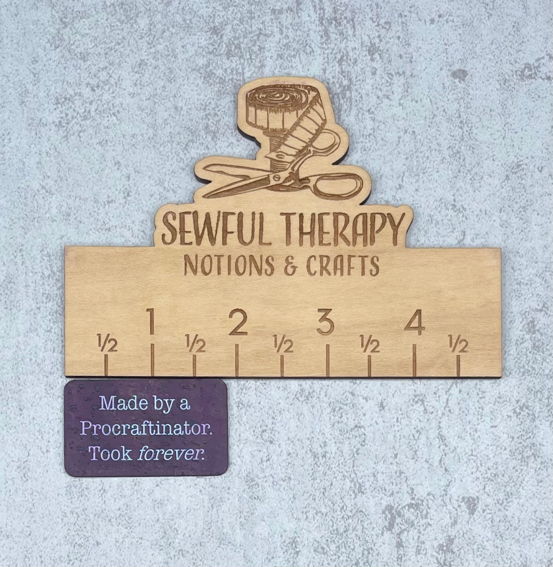 "Made By A Procraftinator" Cork Label Tags