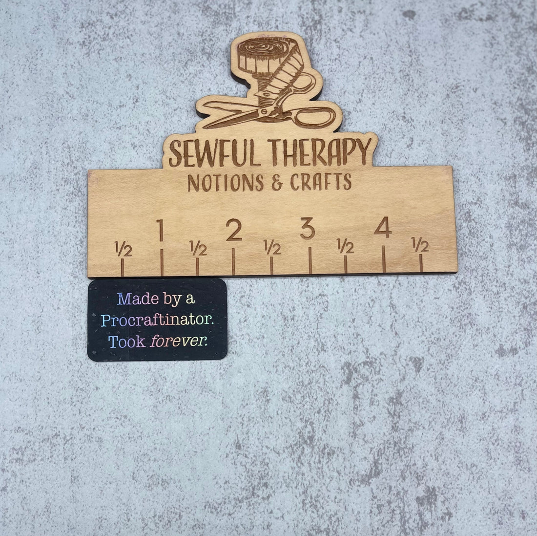 "Made By A Procraftinator" Cork Label Tags